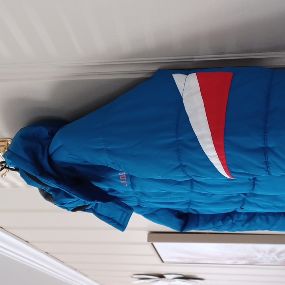 F.O.G. by London Fog Hooded Winter Coat Youth 14-16 Blue,Red, White EUC - Picture 5 of 13